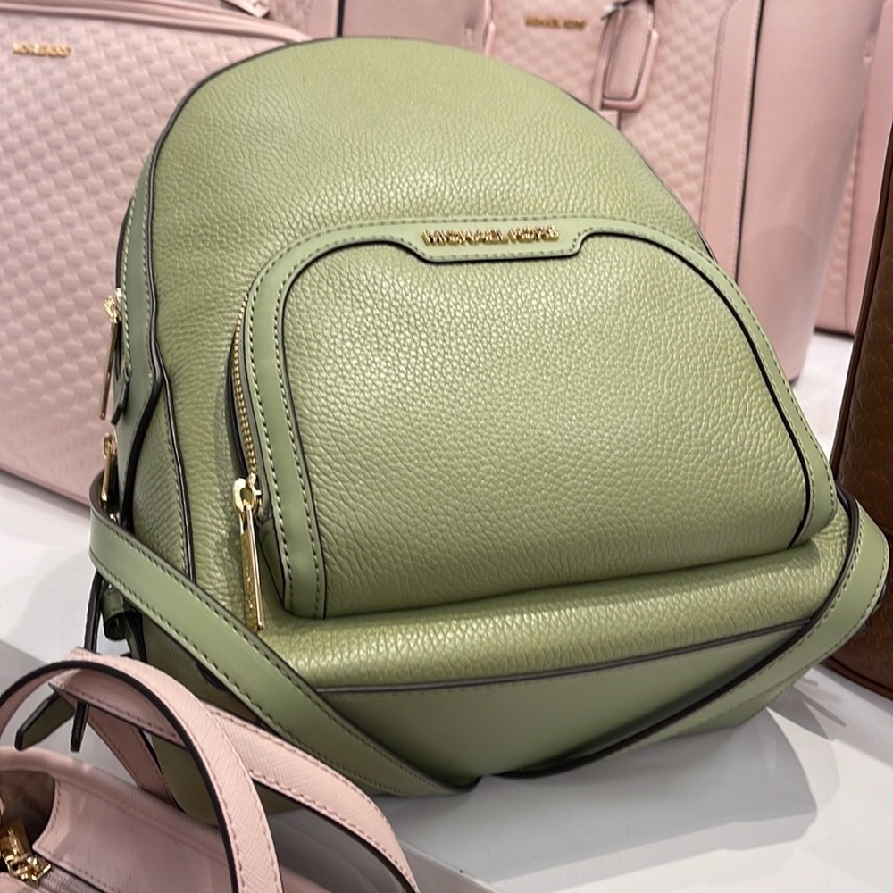 Michael Kors Jaycee Medium Logo Backpack 
Light Sage - Picture 3 of 16